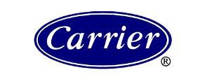 Carrier logo in white letters inside a blue oval with a registered trademark symbol.